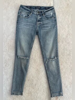 Vigoss jagger skinny jeans Featuring Ripped Knees Raw And Frayed Hems (SKU682)